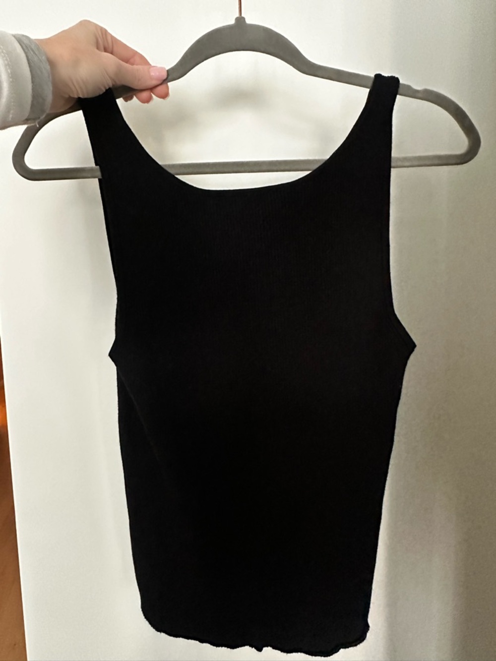 525 America Black Ribbed Tank